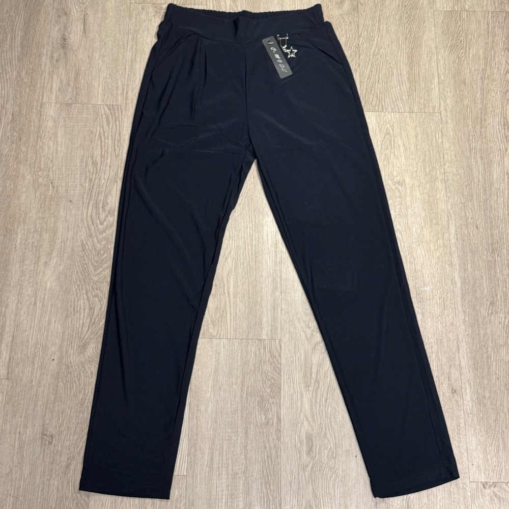 New Women C-Mode Casual Navy Blue Polyester Pants Sizes S/M, L/XL